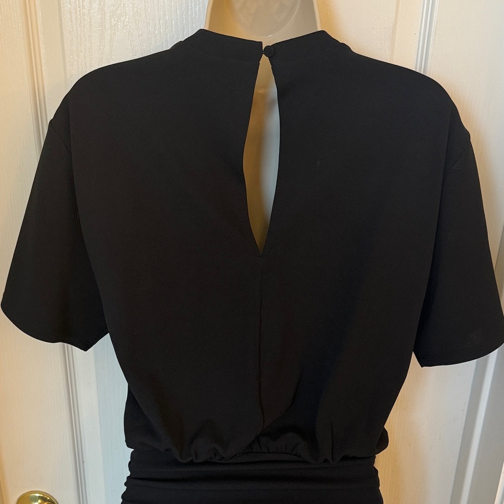 NWT Abercrombie & Fitch Black Ruched Mini Dress